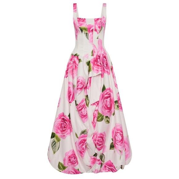Aje Dresses & Skirts - Aje Alani Gown Soft Rose Light Floral US 2